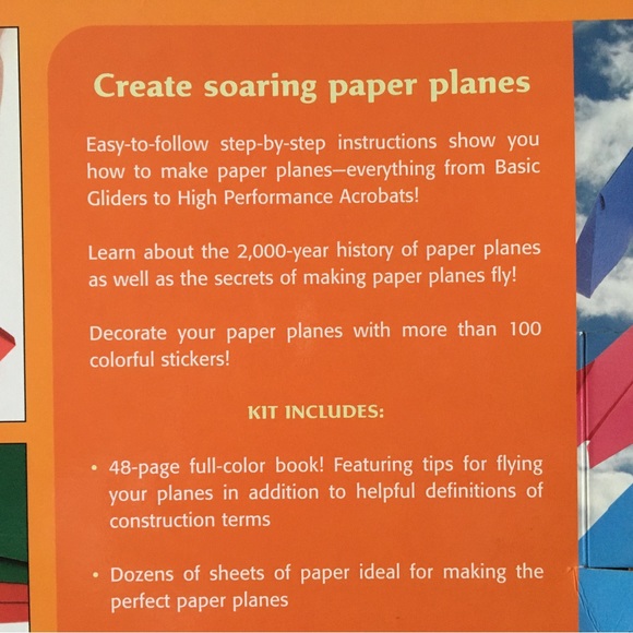 Paper Planes BOOK AND KIT 48 Page Paperback Paper To Make Airplanes New NIB - Picture 9 of 12